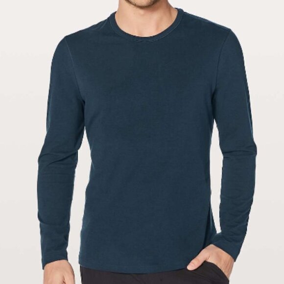 Lululemon Mens Basic Navy Blue long sleeve P631 - Picture 1 of 7